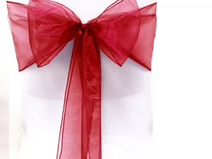 Dark Red Chair Sash Hire