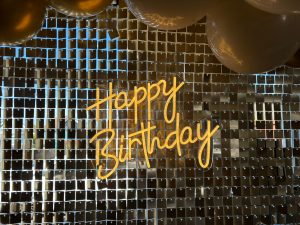 Neon Happy Birthday Signage
