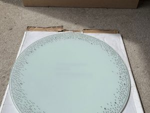 Glass Mirrored Table Centrepiece