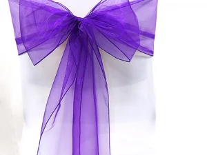Purple Chair Sash Hire