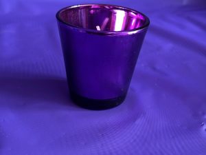 Purple Candle with LED Tealight