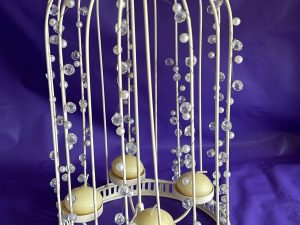 Metal Table Lantern Centrepiece with Real Candles