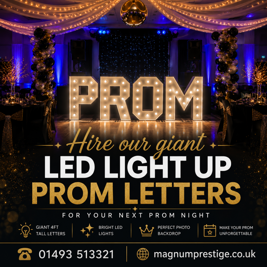 Magnum Prestige Hire Giant Light Up Prom Letters